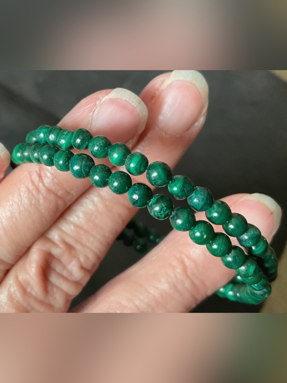 Malachite Memory Wire Bracelet